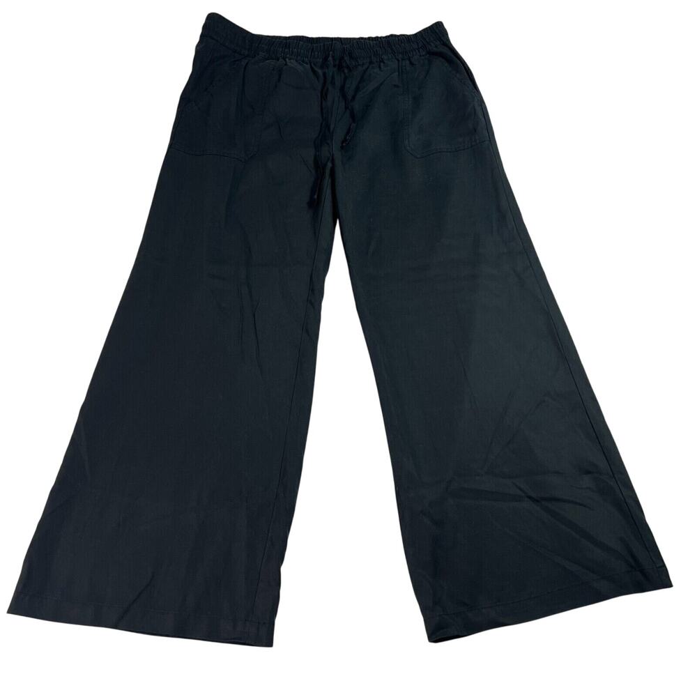 Saks Fifth Avenue Pants Womens XL Wide Leg Elastic Waist Drawstring Pockets
